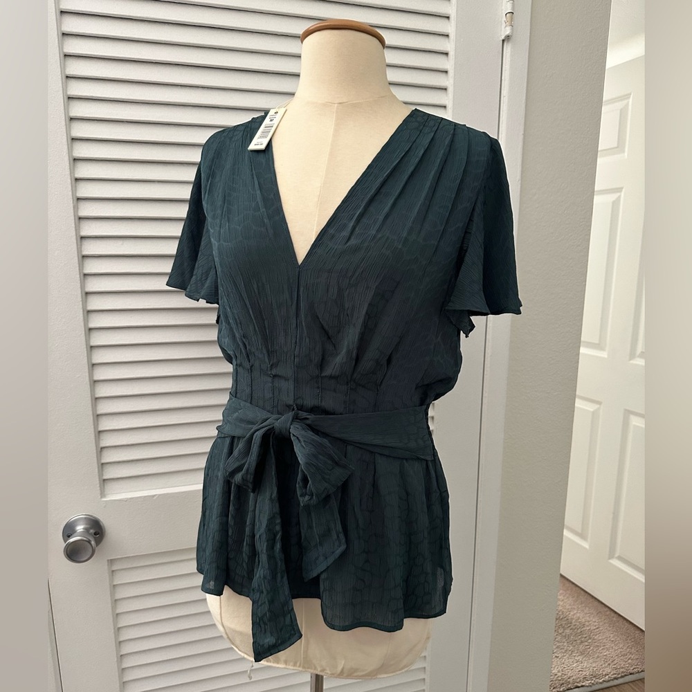 Max Studio ladies blouse with flutter sleeves.
